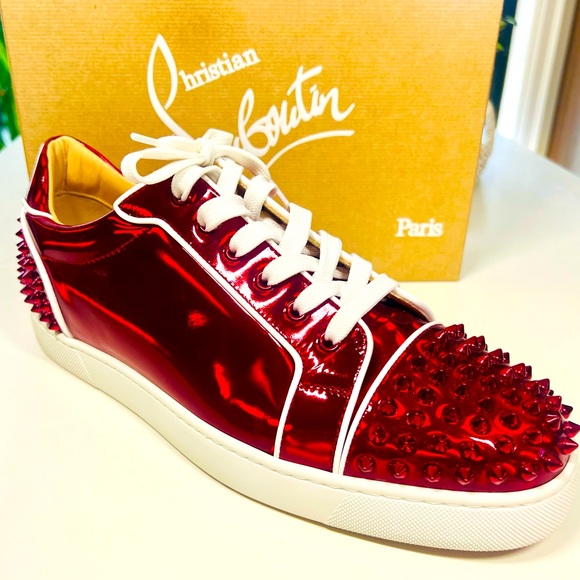Christian Louboutin Seavaste 2 Orlato Flat Sneaker Red - Picture 2 of 6
